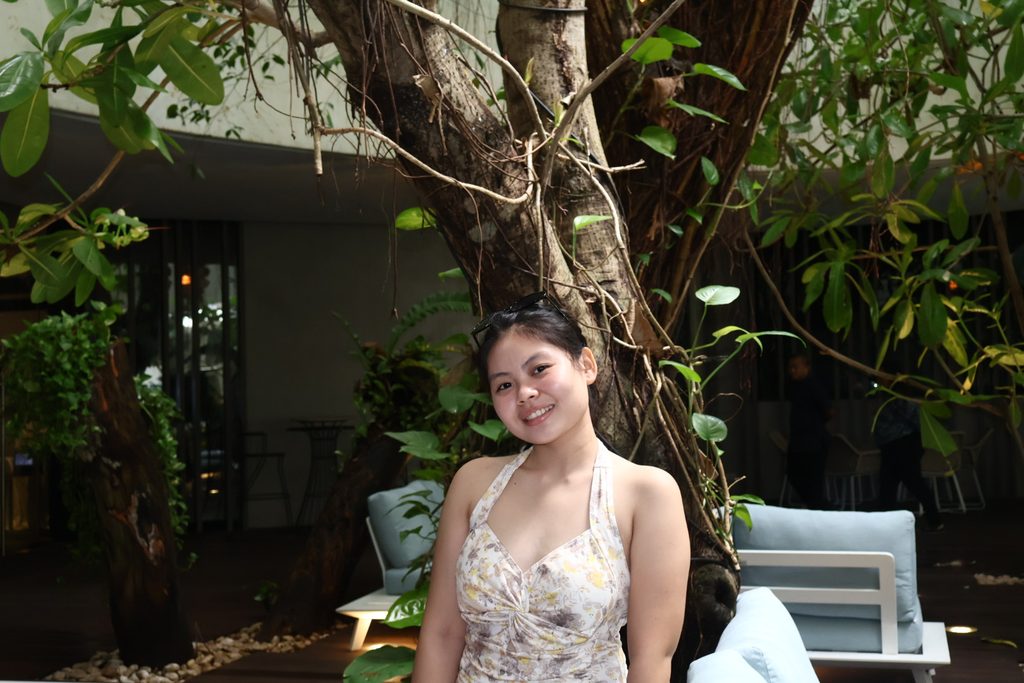 Relaxing in the garden lounge at Tambuli Seaside Resort Cebu