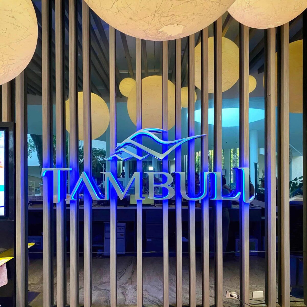 Tambuli Seaside Resort entrance sign